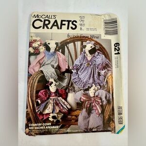Vintage McCall’s Crafts Country Cows Pattern 621 UNUSED UNCUT